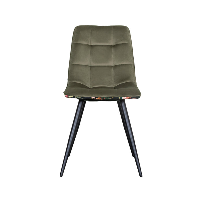 LABEL51 Eetkamerstoel Bistro - Multicolor - Fluweel - Black Frame-Eetkamerstoelen-LABEL51