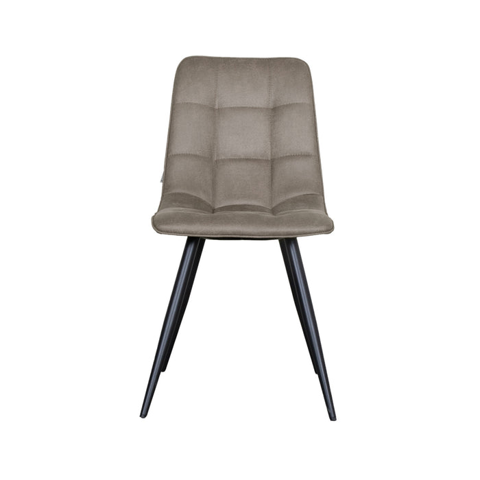 LABEL51 Eetkamerstoel Bistro - Taupe - Micro Suede - Black Frame-Eetkamerstoelen-LABEL51