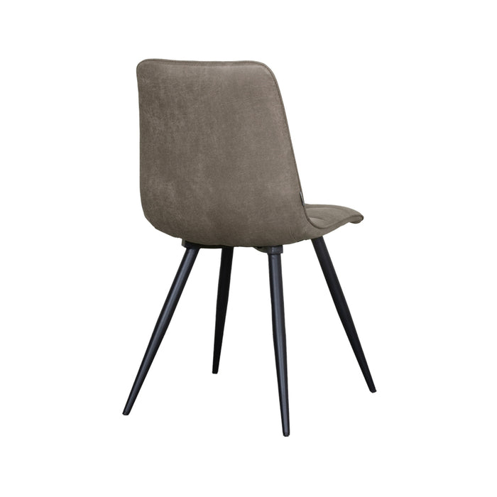 LABEL51 Eetkamerstoel Bistro - Taupe - Micro Suede - Black Frame-Eetkamerstoelen-LABEL51