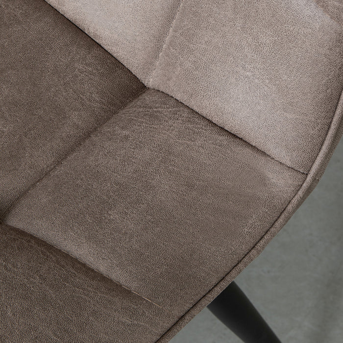 LABEL51 Eetkamerstoel Bistro - Taupe - Micro Suede - Black Frame-Eetkamerstoelen-LABEL51