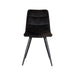 LABEL51 Eetkamerstoel Bistro - Zwart - Fluweel-Eetkamerstoelen-LABEL51