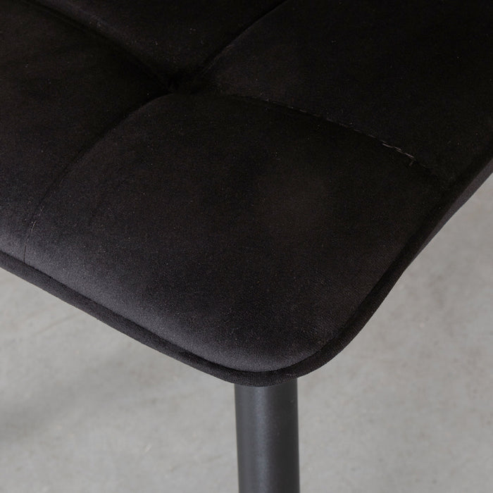 LABEL51 Eetkamerstoel Bistro - Zwart - Fluweel-Eetkamerstoelen-LABEL51