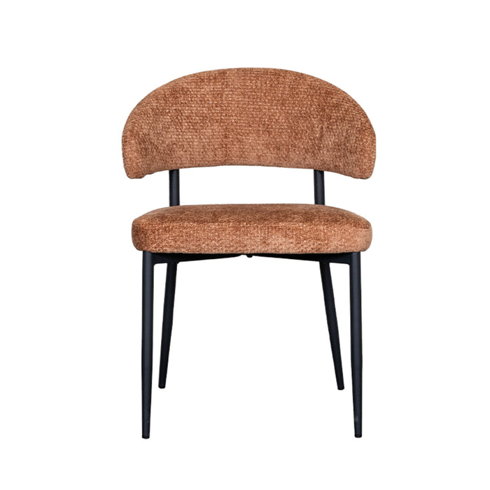 LABEL51 Eetkamerstoel Bliss - Cognac - Elite - Black Frame-Eetkamerstoelen-LABEL51