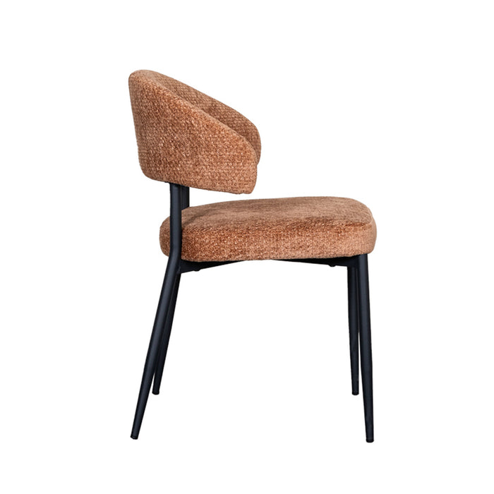 LABEL51 Eetkamerstoel Bliss - Cognac - Elite - Black Frame-Eetkamerstoelen-LABEL51