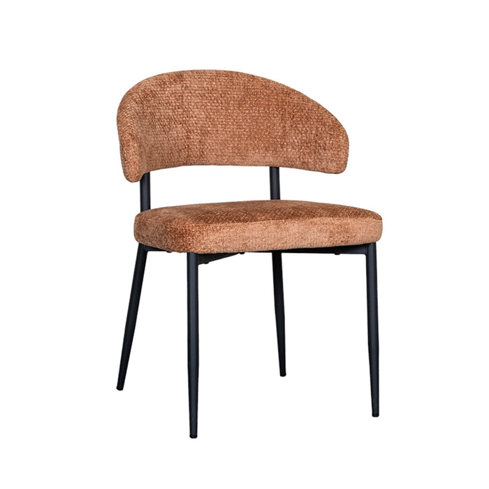 LABEL51 Eetkamerstoel Bliss - Cognac - Elite - Black Frame-Eetkamerstoelen-LABEL51