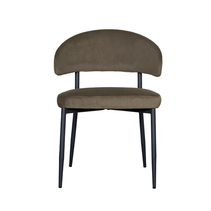 LABEL51 Eetkamerstoel Bliss - Hunter - Fluweel - Black Frame-Eetkamerstoelen-LABEL51