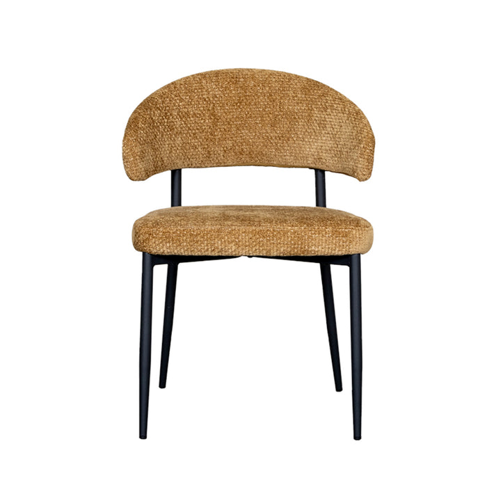 LABEL51 Eetkamerstoel Bliss - Mustard - Elite - Black Frame-Eetkamerstoelen-LABEL51