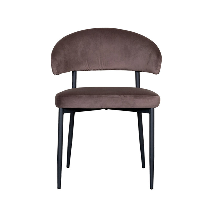 LABEL51 Eetkamerstoel Bliss - Taupe - Fluweel-Eetkamerstoelen-LABEL51