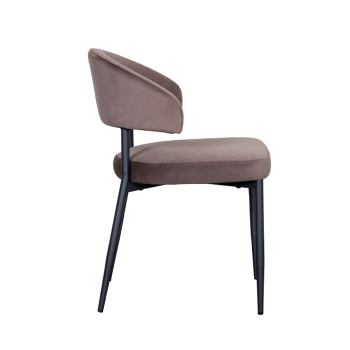 LABEL51 Eetkamerstoel Bliss - Taupe - Fluweel-Eetkamerstoelen-LABEL51