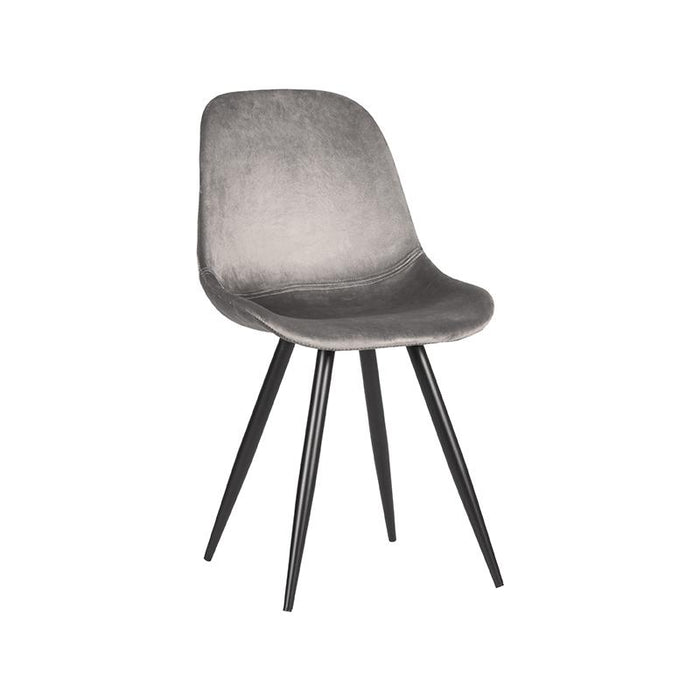 LABEL51 Eetkamerstoel Capri - Grijs - Fluweel-Eetkamerstoelen-LABEL51