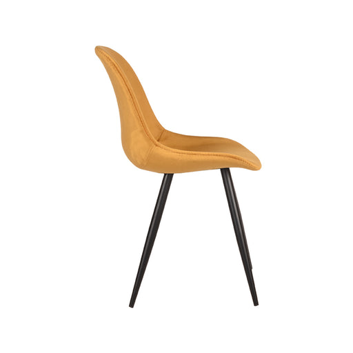 LABEL51 Eetkamerstoel Capri - Oker - Fluweel-Eetkamerstoelen-LABEL51