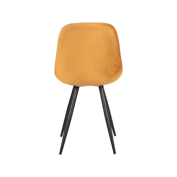 LABEL51 Eetkamerstoel Capri - Oker - Fluweel-Eetkamerstoelen-LABEL51