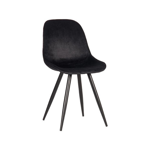 LABEL51 Eetkamerstoel Capri - Zwart - Fluweel-Eetkamerstoelen-LABEL51