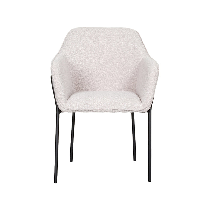 LABEL51 Eetkamerstoel Dexter - Naturel - Boucle - Black Frame-Eetkamerstoelen-LABEL51