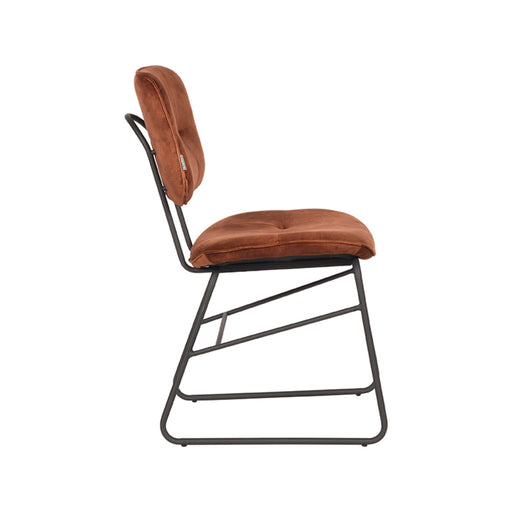 LABEL51 Eetkamerstoel Dez - Rust - Velours - Zwart Metalen Frame-Eetkamerstoelen-LABEL51