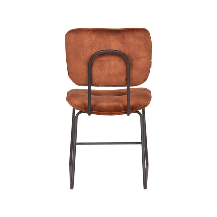 LABEL51 Eetkamerstoel Dez - Rust - Velours - Zwart Metalen Frame-Eetkamerstoelen-LABEL51