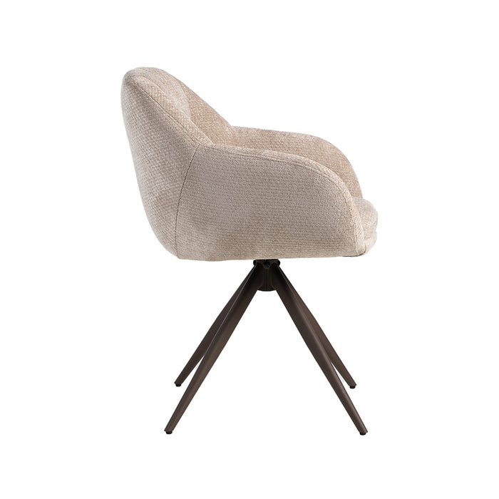LABEL51 Eetkamerstoel Esma - Clay - Elite - Brons Metalen Frame-Eetkamerstoelen-LABEL51