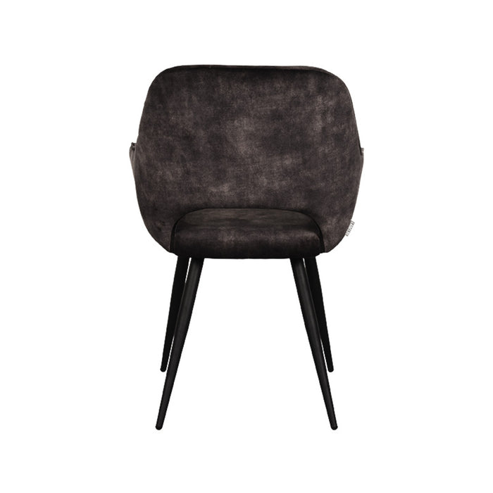 LABEL51 Eetkamerstoel Fer - Antraciet - Velours-Eetkamerstoelen-LABEL51