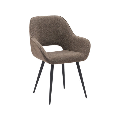 LABEL51 Eetkamerstoel Fer - Bruin - Boucle - Zwart Metalen Frame-Eetkamerstoelen-LABEL51