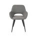 LABEL51 Eetkamerstoel Fer - Grijs - Boucle - Zwart Metalen Frame-Eetkamerstoelen-LABEL51
