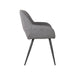 LABEL51 Eetkamerstoel Fer - Grijs - Boucle - Zwart Metalen Frame-Eetkamerstoelen-LABEL51