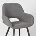 LABEL51 Eetkamerstoel Fer - Grijs - Boucle - Zwart Metalen Frame-Eetkamerstoelen-LABEL51