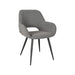 LABEL51 Eetkamerstoel Fer - Grijs - Boucle - Zwart Metalen Frame-Eetkamerstoelen-LABEL51