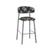 LABEL51 Eetkamerstoel Ferry - Printed Flamingo - Fluweel - Hoog-Eetkamerstoelen-LABEL51