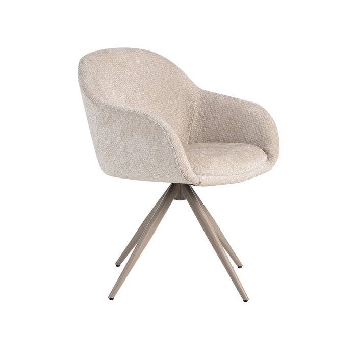 LABEL51 Eetkamerstoel Fiby - Naturel - Elite - Taupe Metalen Frame-Eetkamerstoelen-LABEL51