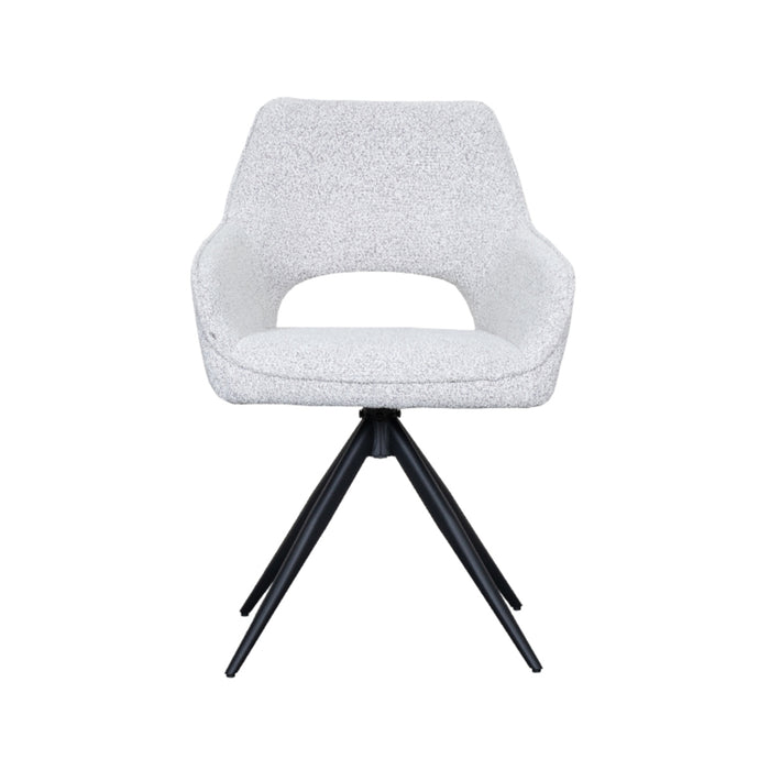 LABEL51 Eetkamerstoel Finley - Champagne - Boucle - Draaibaar-Eetkamerstoelen-LABEL51