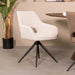 LABEL51 Eetkamerstoel Finley - Wit - Boucle - Black Frame - Draaibaar-Eetkamerstoelen-LABEL51