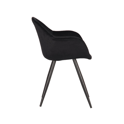 LABEL51 Eetkamerstoel Forli - Zwart - Fluweel-Eetkamerstoelen-LABEL51