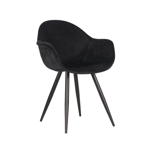 LABEL51 Eetkamerstoel Forli - Zwart - Fluweel-Eetkamerstoelen-LABEL51