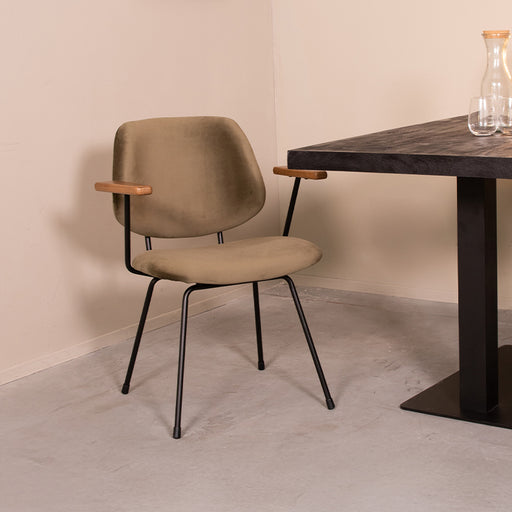 LABEL51 Eetkamerstoel Gastron - Hunter - Fluweel-Eetkamerstoelen-LABEL51