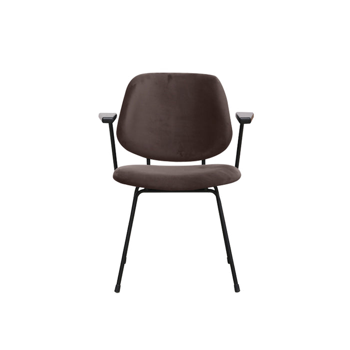 Eetkamerstoel Gastron - Taupe - Fluweel-Eetkamerstoelen-LABEL51