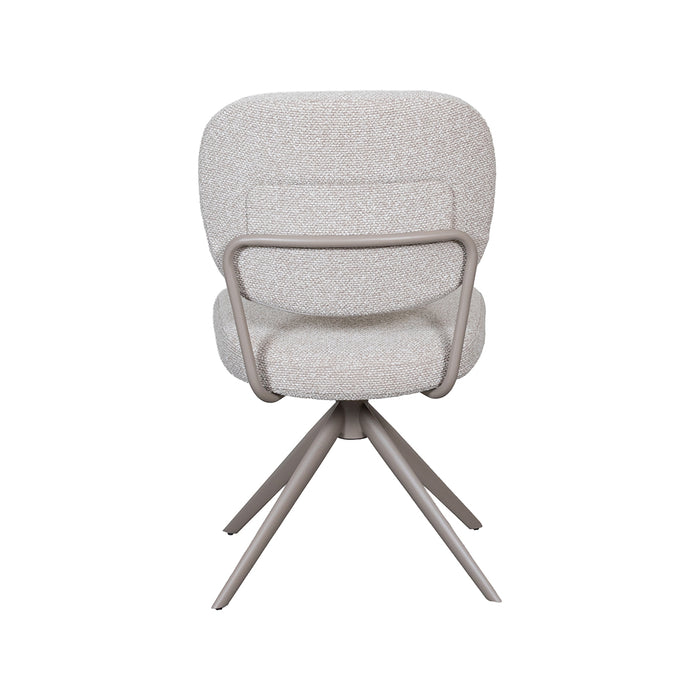 LABEL51 Dining Chair Geneva Natural Royal Boucle Taupe Metal