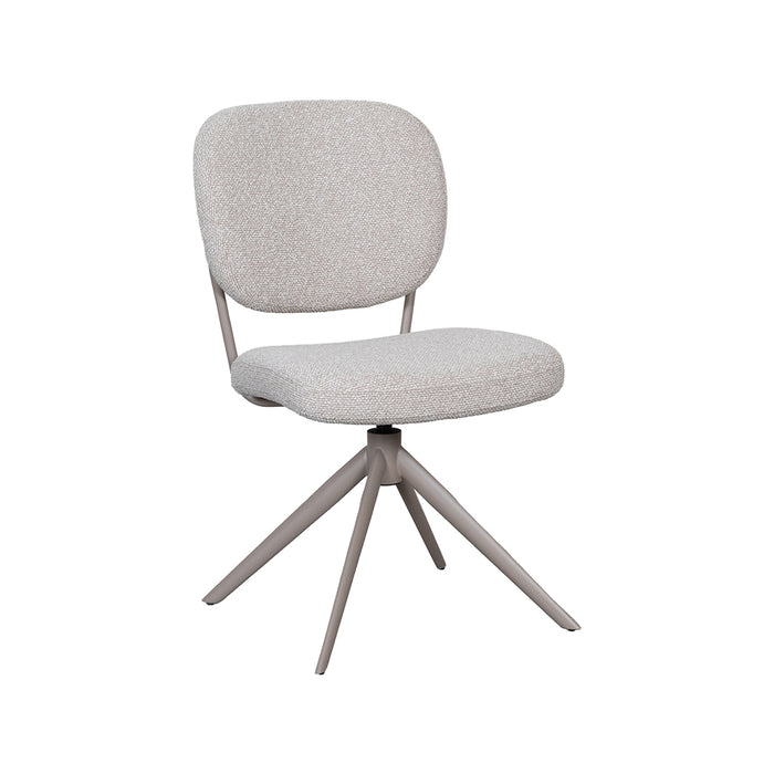 LABEL51 Dining Chair Geneva Natural Royal Boucle Taupe Metal
