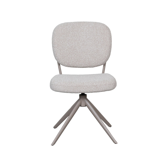 LABEL51 Dining Chair Geneva Natural Royal Boucle Taupe Metal