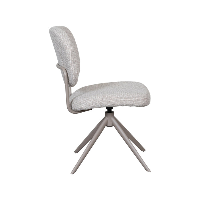 LABEL51 Dining Chair Geneva Natural Royal Boucle Taupe Metal