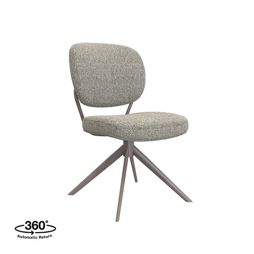 LABEL51 Eetkamerstoel Geneva - Truffel grijs - Boucle - Bronze Frame - Draaibaar-Eetkamerstoelen-LABEL51