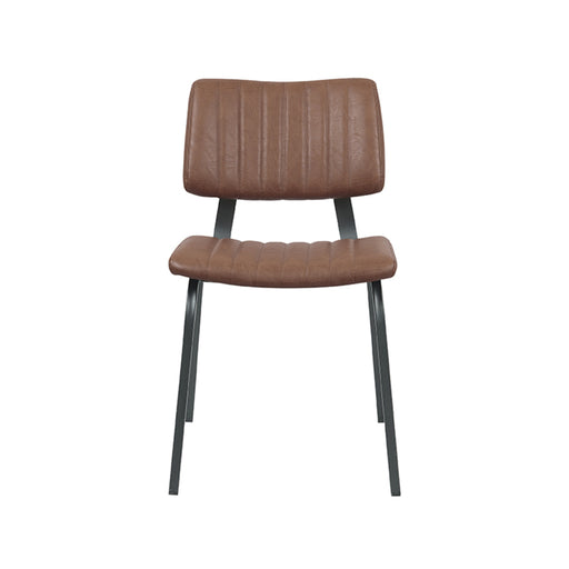 LABEL51 Eetkamerstoel Gusto - Bruin - PU-Leder - Black Frame-Eetkamerstoelen-LABEL51
