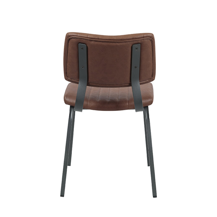 LABEL51 Eetkamerstoel Gusto - Bruin - PU-Leder - Black Frame-Eetkamerstoelen-LABEL51