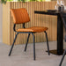 LABEL51 Eetkamerstoel Gusto - Cognac - PU-Leder - Black Frame-Eetkamerstoelen-LABEL51