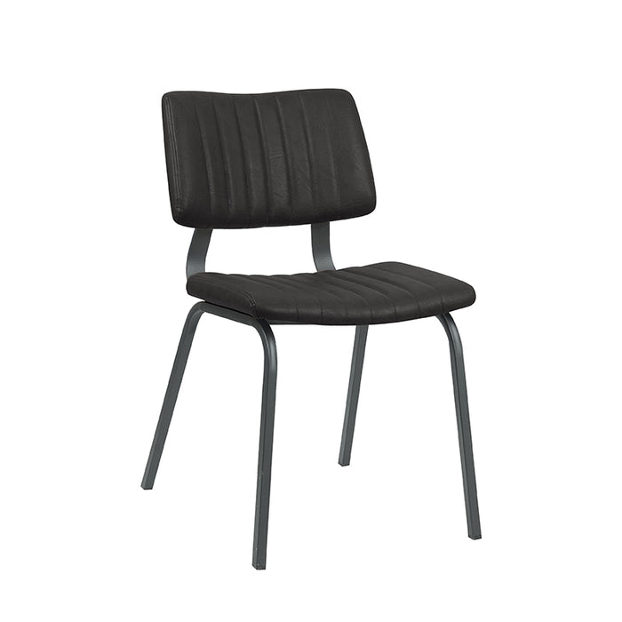 LABEL51 Eetkamerstoel Gusto Zwart Kunstleder 46x56x79 cm-Eetkamerstoelen-LABEL51