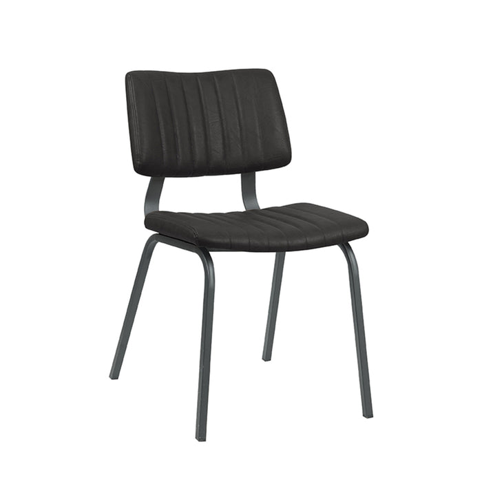 LABEL51 Eetkamerstoel Gusto - Zwart - Kunstleder-Eetkamerstoelen-LABEL51