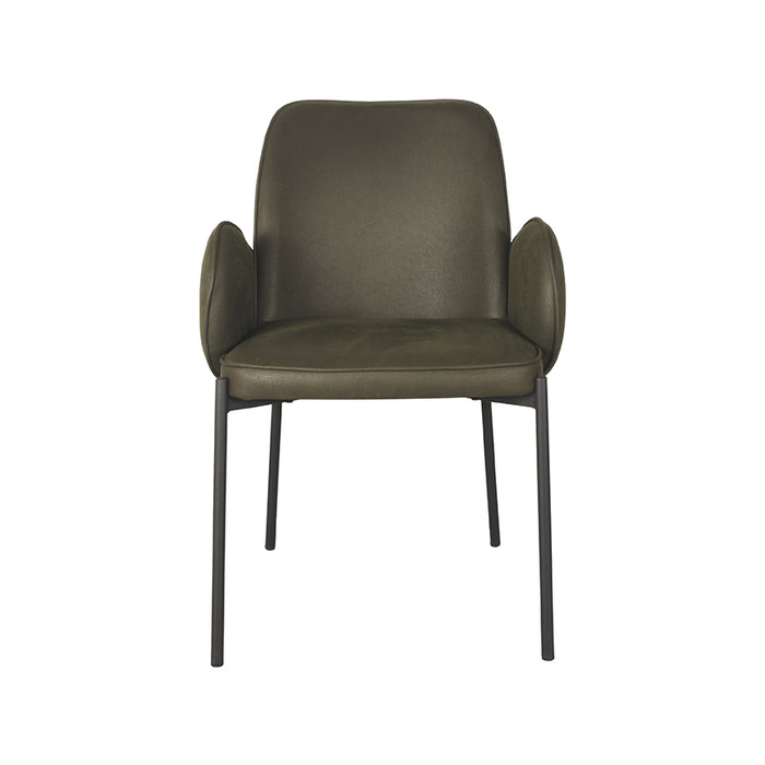 LABEL51 Eetkamerstoel Jari Army Microvezel 55x60x86 cm-Eetkamerstoelen-LABEL51