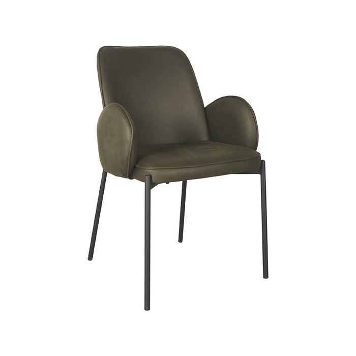 Eetkamerstoel Jari - Army - Microvezel-Eetkamerstoelen-LABEL51