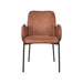 LABEL51 Eetkamerstoel Jari - Cognac - Microfiber - Black Frame-Eetkamerstoelen-LABEL51