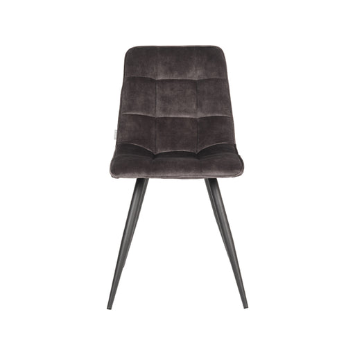 LABEL51 Eetkamerstoel Jelt Antraciet Velours 45x56x84 cm-Eetkamerstoelen-LABEL51