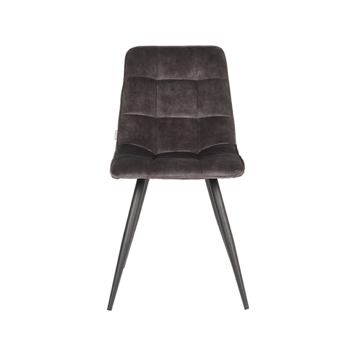LABEL51 Eetkamerstoel Jelt - Antraciet - Velours-Eetkamerstoelen-LABEL51